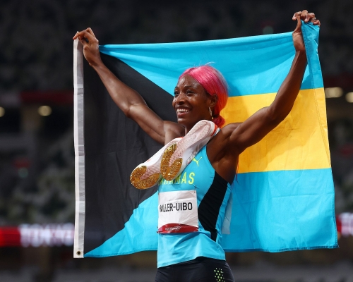 米娜奧寶成功衛冕女子400米跑金牌。Reuters