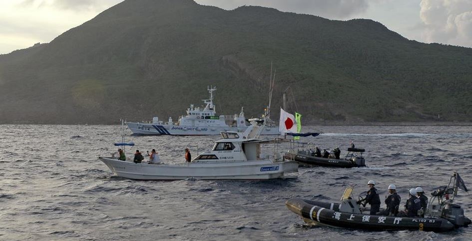 日本海上保安廳考慮建造可搭載多艘橡皮艇的大型巡邏船。美聯社