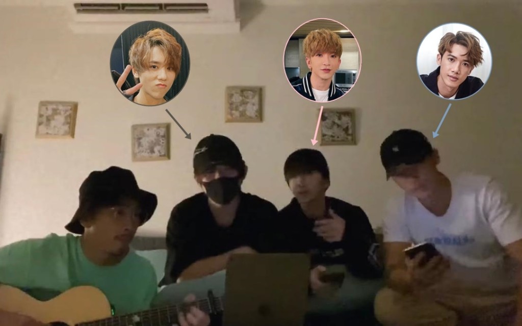 三位鏡仔合體唱歌懷念小鬼。