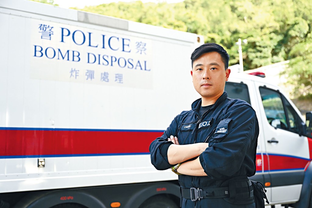 警方炸彈處理主任張立得警司加入EOD至今12年，先後處理多次大型爆炸品事故。