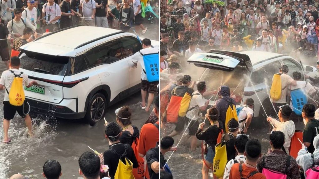 岑女士的汽車被人強行開門惡意射水。抖音@靜妹