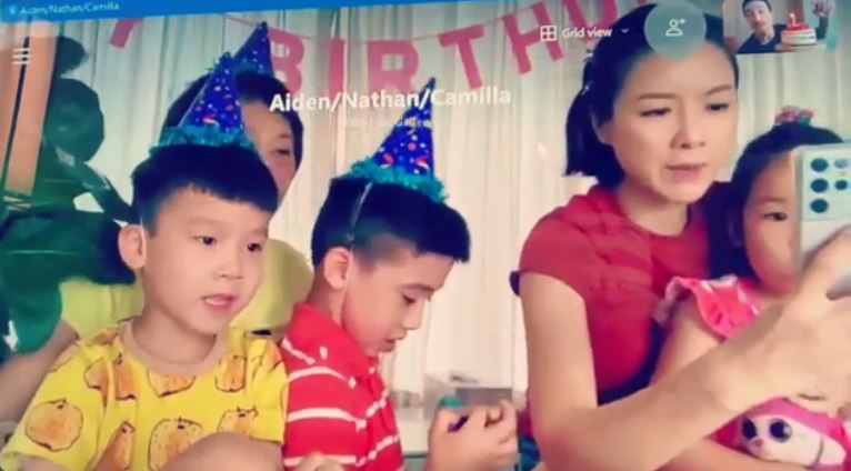 3子女在陳豪「生日會」都好投入。