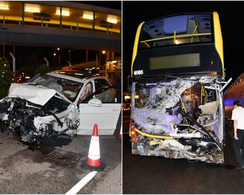 三車車頭嚴重損毀。