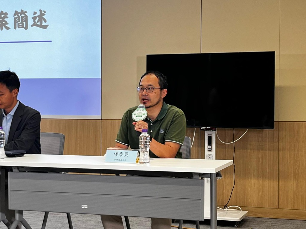 勞聯權益主任繆泰興。 勞聯權益主任繆泰興。