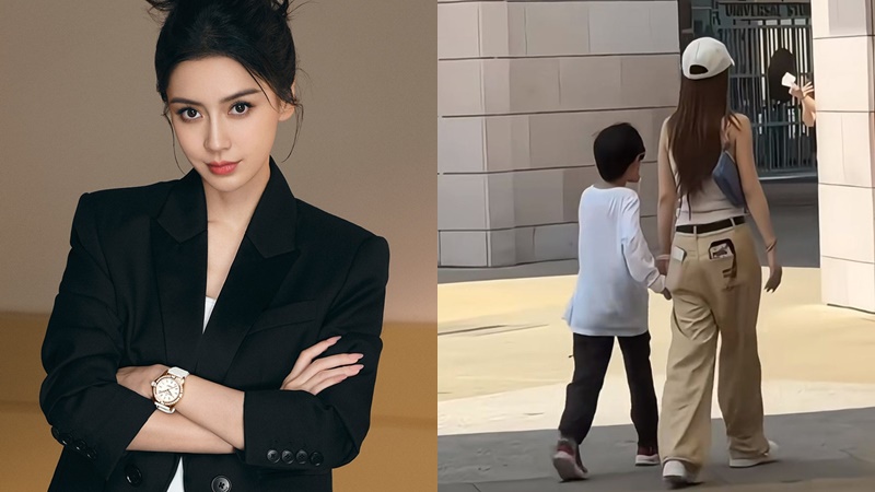 黃曉明前妻Angelababy新歡曝光？身材高大身型健碩  「一家三口」做一事同小海綿互動成焦點