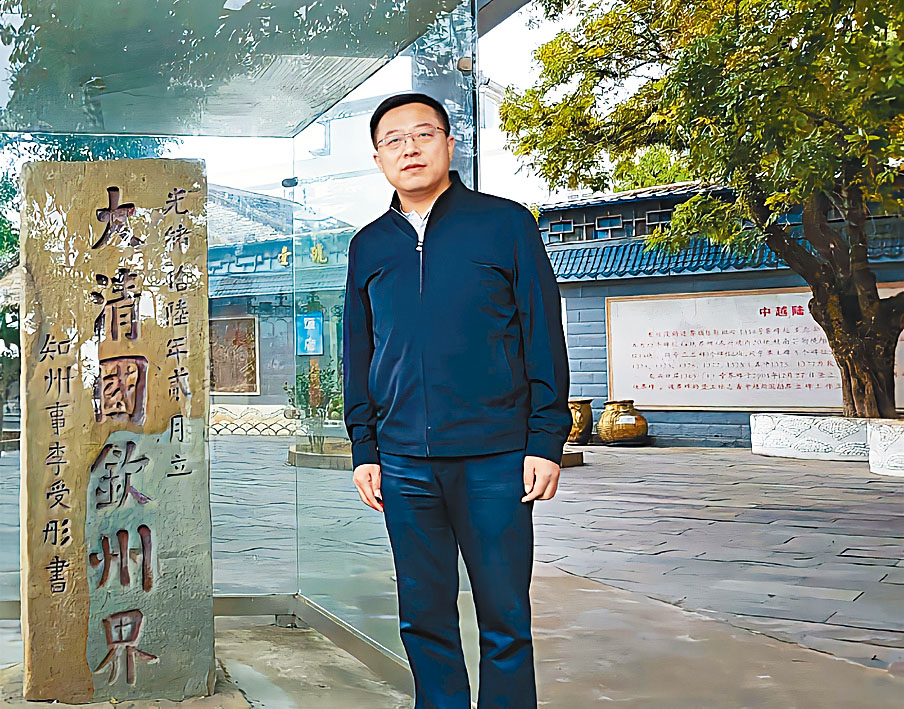 前外交部发言人赵立坚考察广西留影。