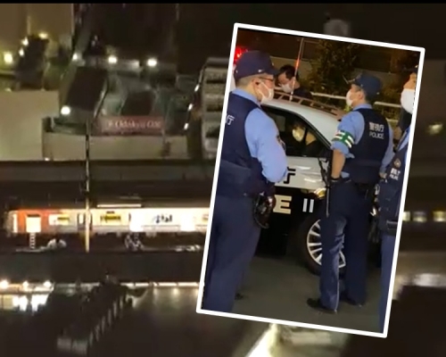 一名男疑犯事後被警方拘捕。NHK截圖