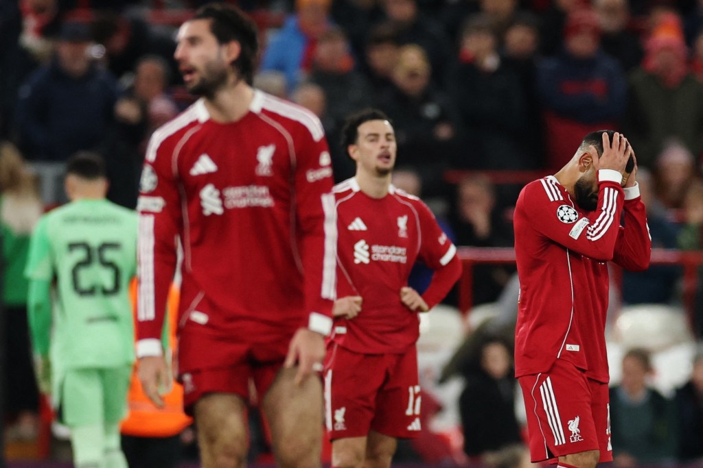 利物浦自1992年來首次連續3場失3球或以上。路透社