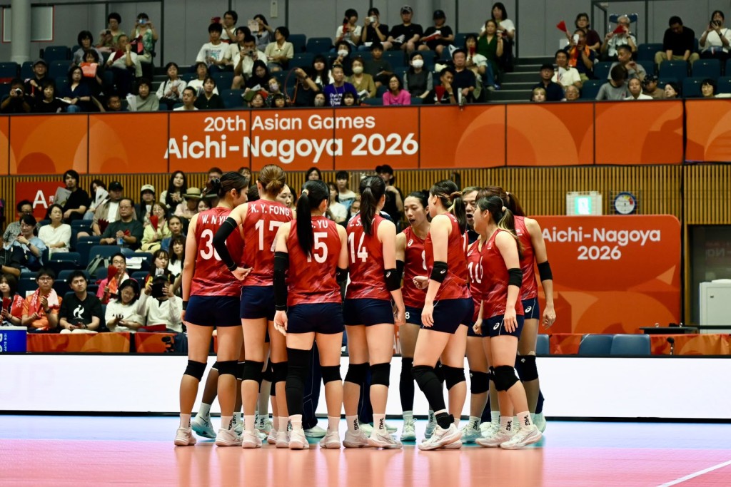 亞運會分組賽香港女排3:0戰勝卡塔爾。劉駿軒攝 亞運會分組賽香港女排3:0戰勝卡塔爾。劉駿軒攝