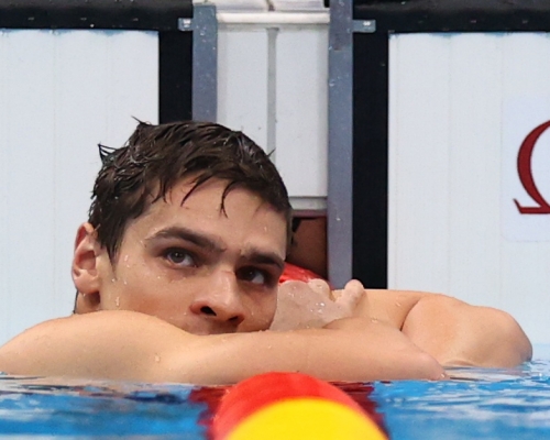 利路夫奪男子200米背泳金牌。Reuters