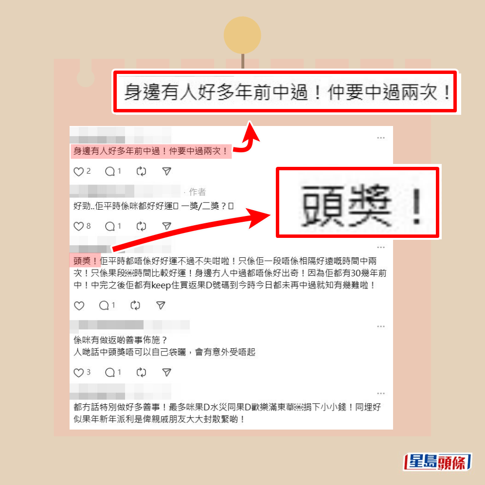 •網民B：身邊有人好多年前中過！仲要中過兩次！Threads截圖