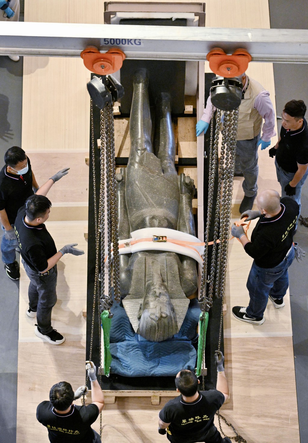 「古埃及文明大展——埃及博物館珍藏」 古埃及巨像開箱及安裝。 「古埃及文明大展——埃及博物館珍藏」 古埃及巨像開箱及安裝。