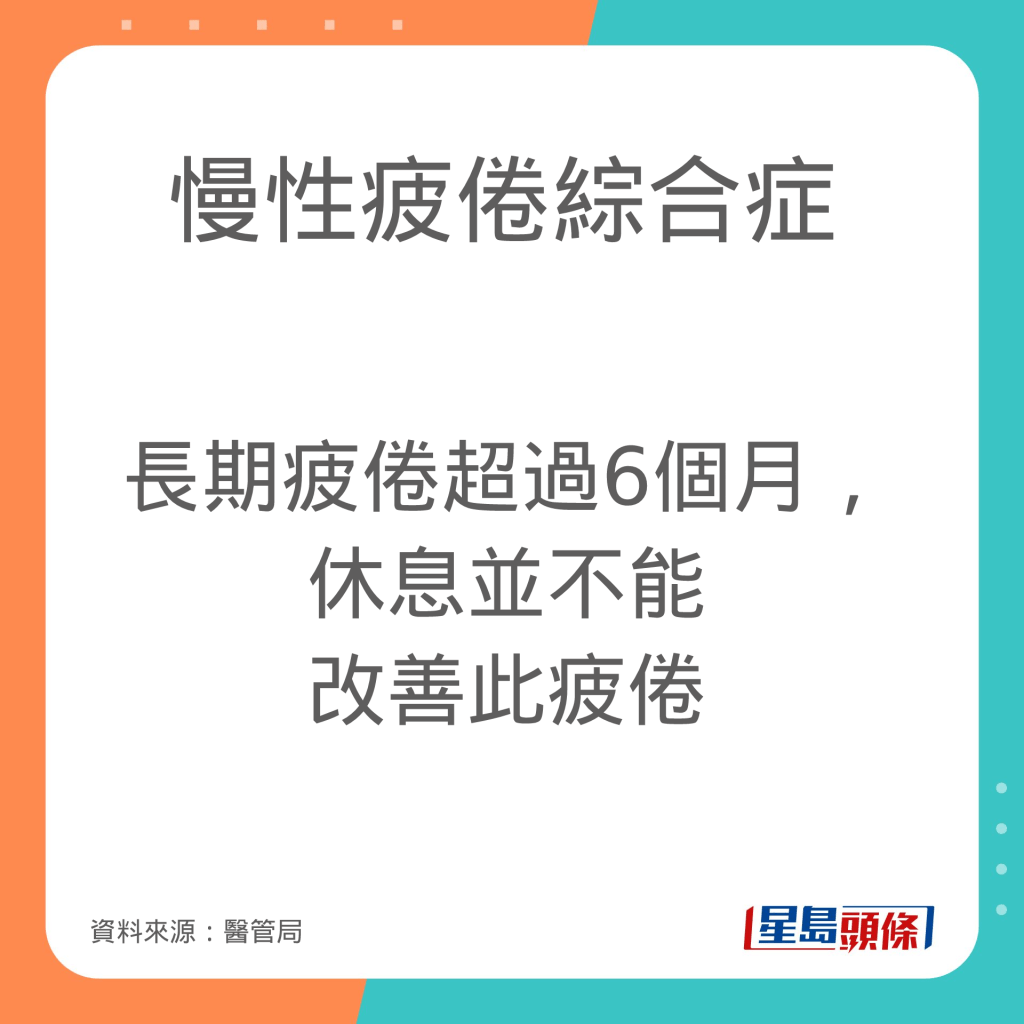 慢性疲倦綜合症的徵狀