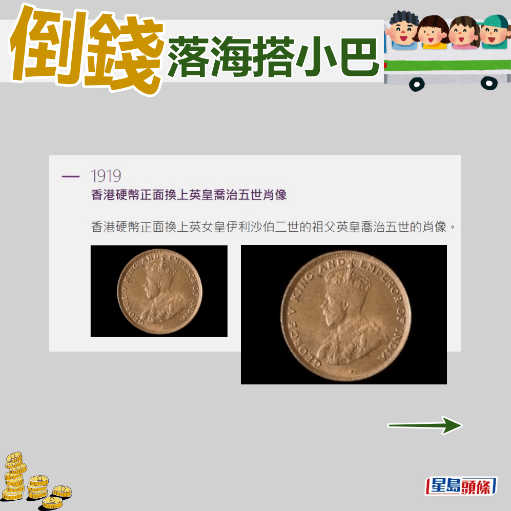 1919年。金管局网页「香港硬币的历史和演变」截图