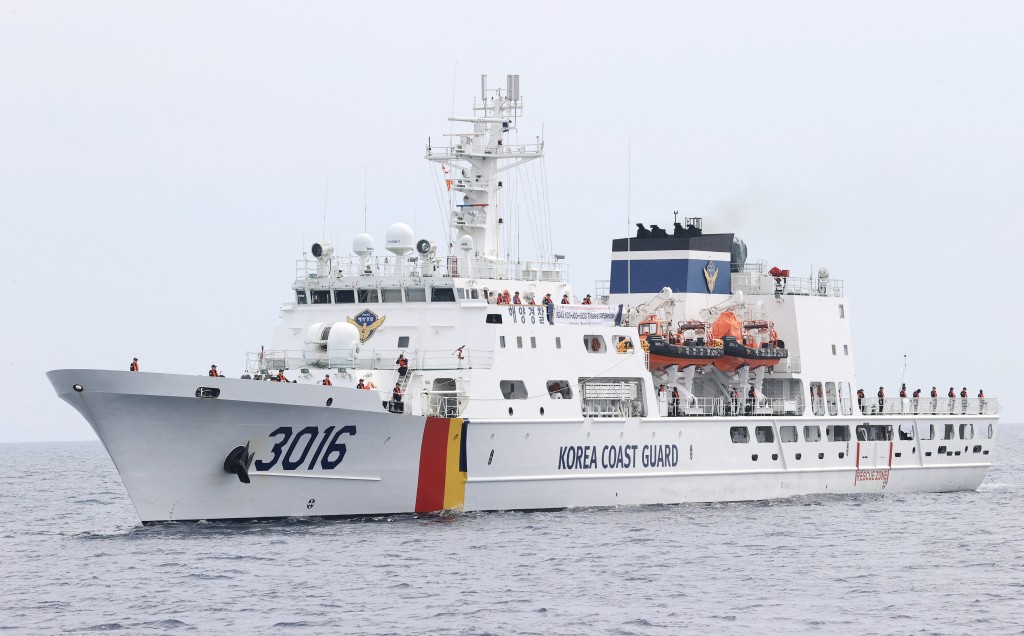 南韓海警正在搜索墜海失蹤中國男遊客。法新社資料圖