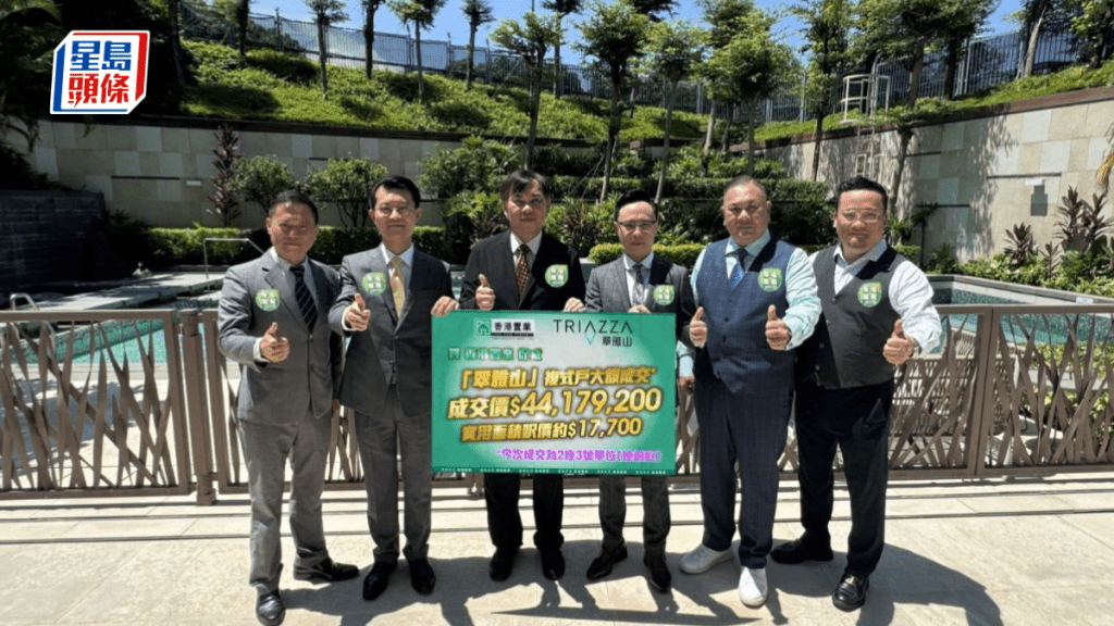 翠雅山复式户逾4417万售 每呎约1.77万