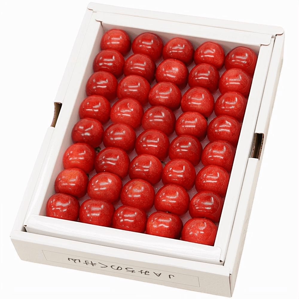 千疋屋櫻桃（每個4美元，約港幣31元），這種櫻桃必須保持大小均勻，且顏色相同，生長在小小的溫室裡，以40個一盒來出售，所以每盒160美元。
