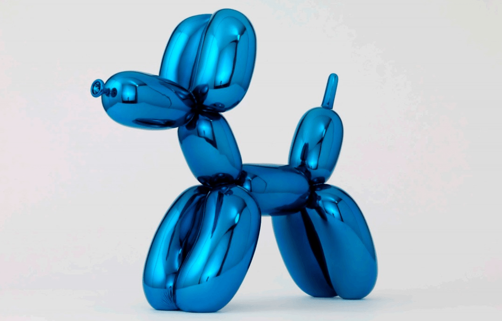 美國知名藝術家昆斯（Jeff Koons）的作品「氣球狗狗」價值4.2萬美元（約港幣32.9萬元）。