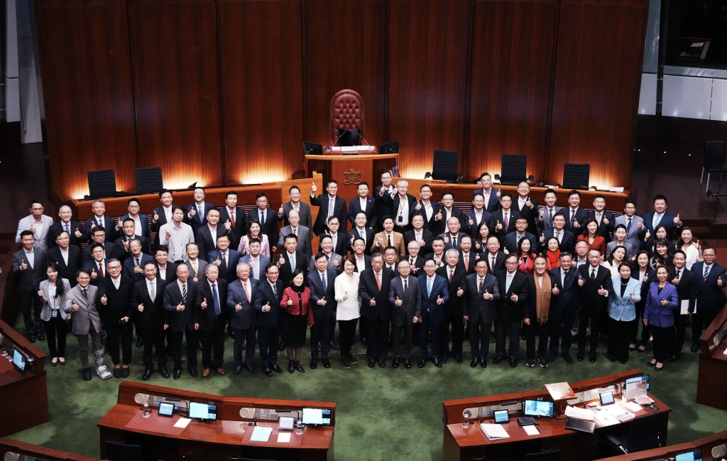 立法會議員大合照。汪旭峰攝 立法會議員大合照。汪旭峰攝