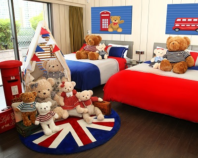 啤啤熊主題客房放了多隻啤啤熊,可享受治癒人心的假期。 啤啤熊主題客房放了多隻啤啤熊,可享受治癒人心的假期。