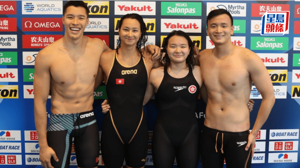 (右起)劉紹宇、鄭渝、鄭莉梅、何甄陶。 (泳總提供)