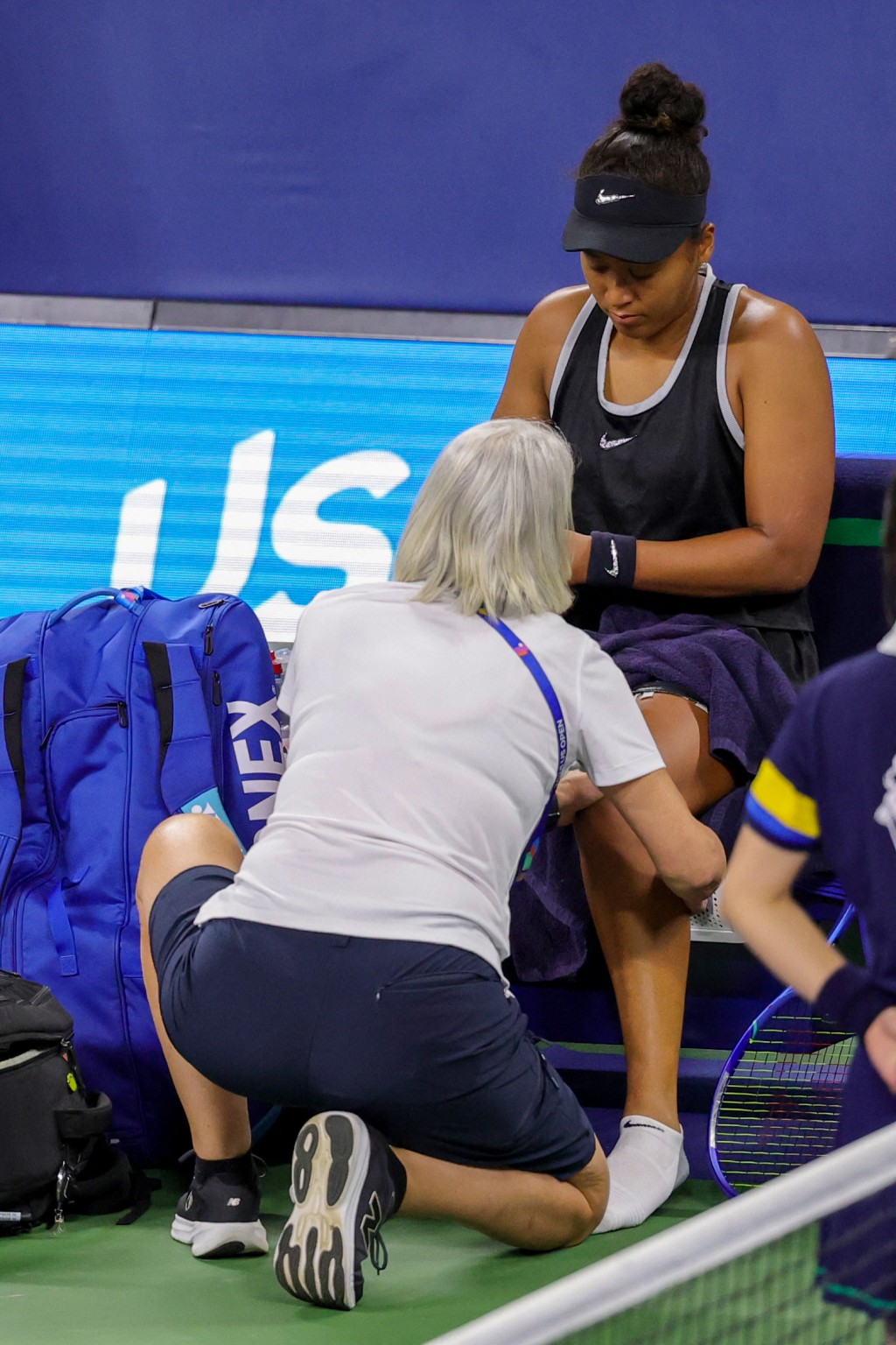 大阪直美(Naomi Osaka)無懼左腳不適插曲順利過關。AFP