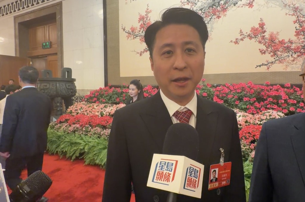 港區人大代表沈豪傑。郭詠欣攝