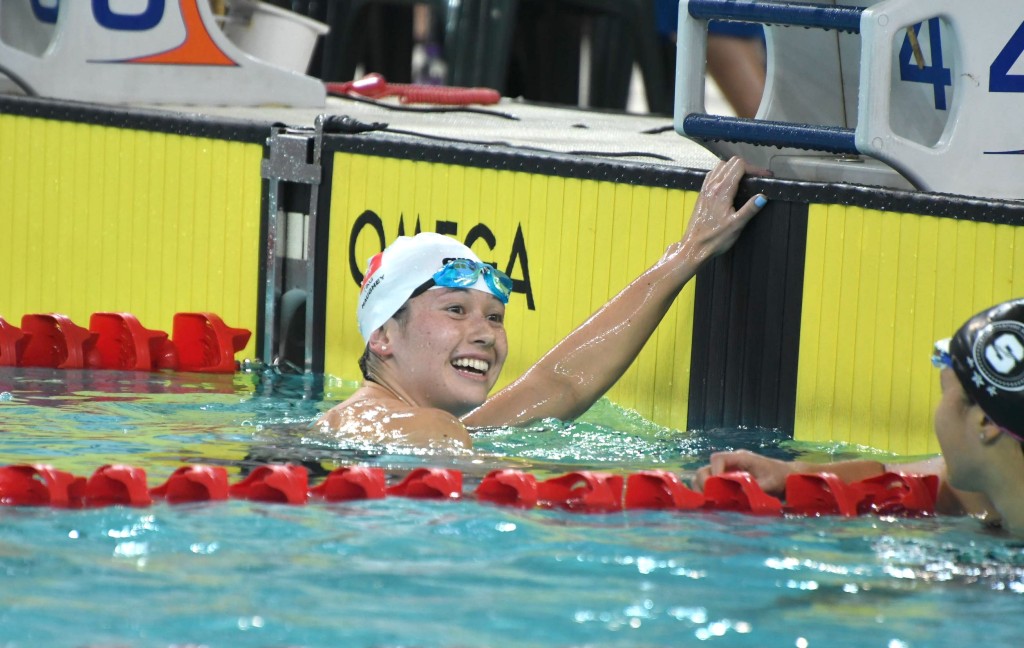 何诗蓓在环地中海系列赛摩纳哥站，于强项200米自由泳首名晋级决赛。资料图片