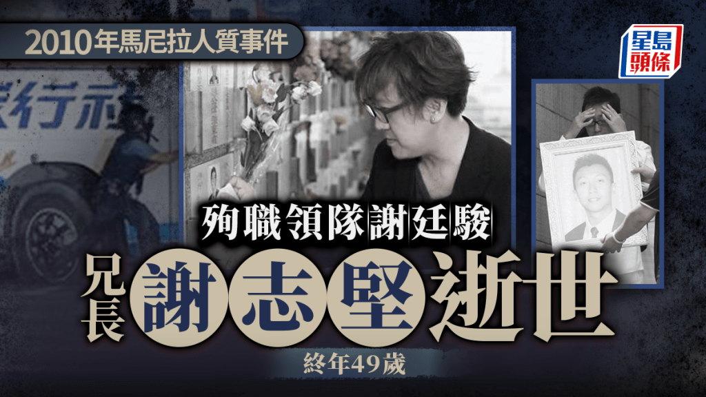 馬尼拉人質事件殉職領隊謝廷駿兄長謝志堅逝世 終年49歲
