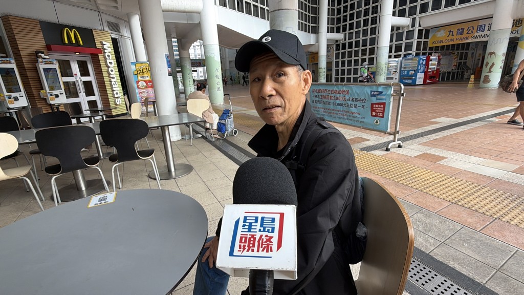 市民林先生指凡食剩食物沒有清走，便會引來野鴿成群啄食。