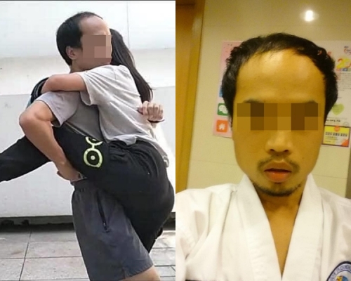 涉事男子指,示範的是「巴西柔術」,相中女子為演員。網圖