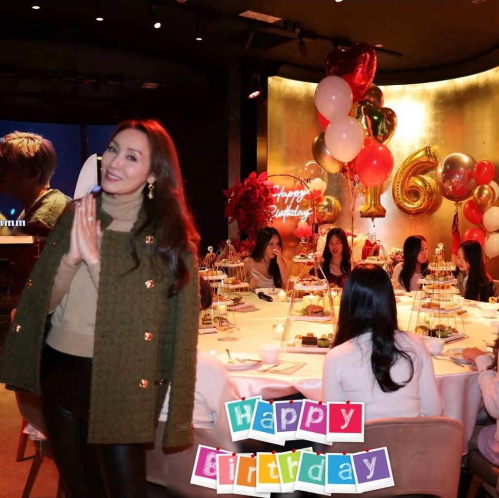 郭可盈為林天若搞生日派對,邀請女兒十多位好友慶祝。 郭可盈為林天若搞生日派對,邀請女兒十多位好友慶祝。