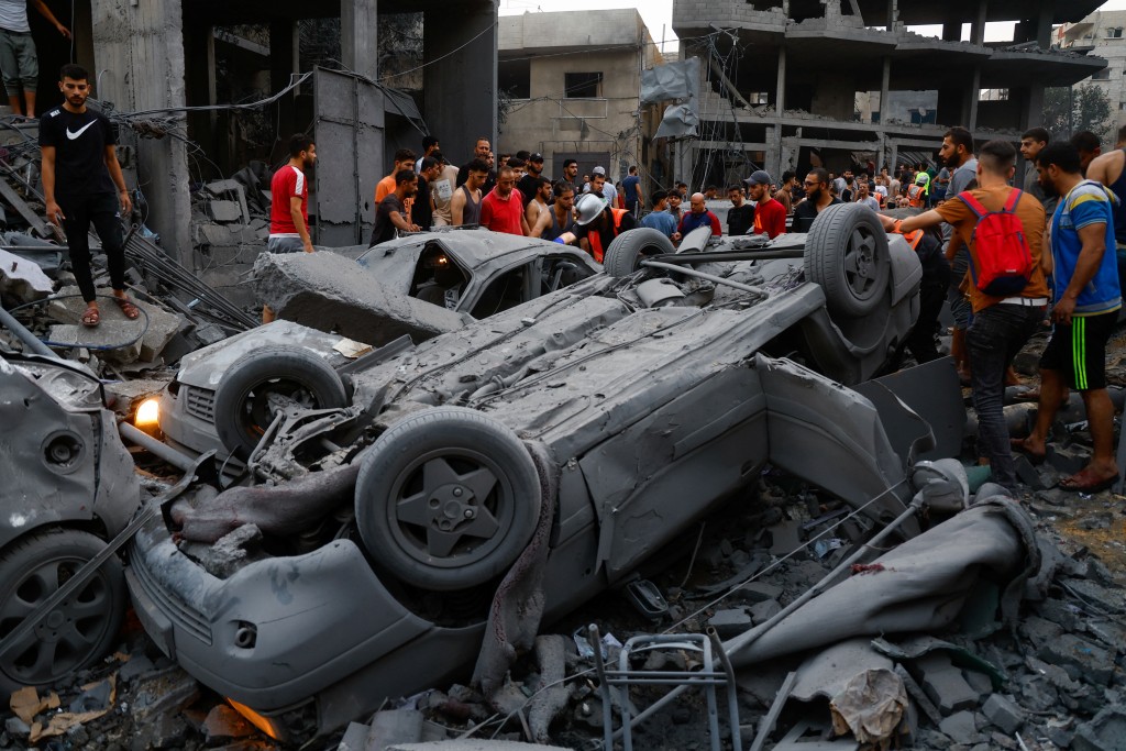 加沙地带被以军空袭过后，满目疮痍。路透社