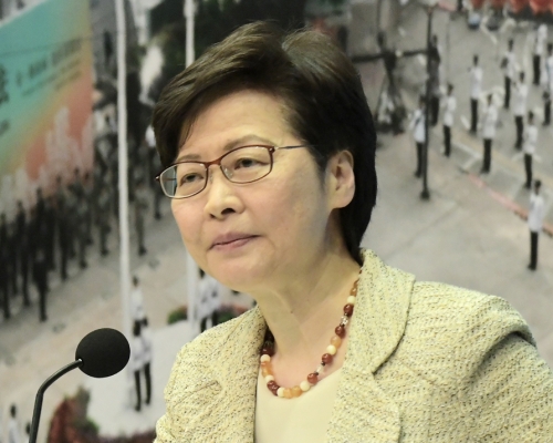 林鄭月娥表示，會全力以赴推動修改本地相關選舉法律的工作，並做好公眾解說。 資料圖片