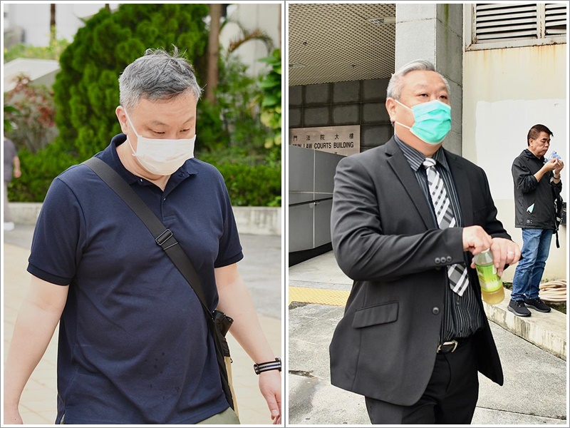 證人警員梁志明(右)及證人李偉華(左)。