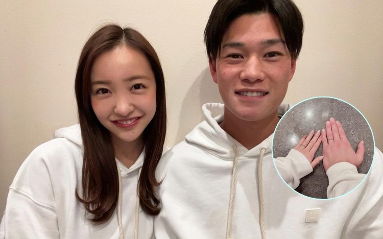 29歲的板野友美今早在社交網宣布和23歲棒球選手高橋奎二結婚。