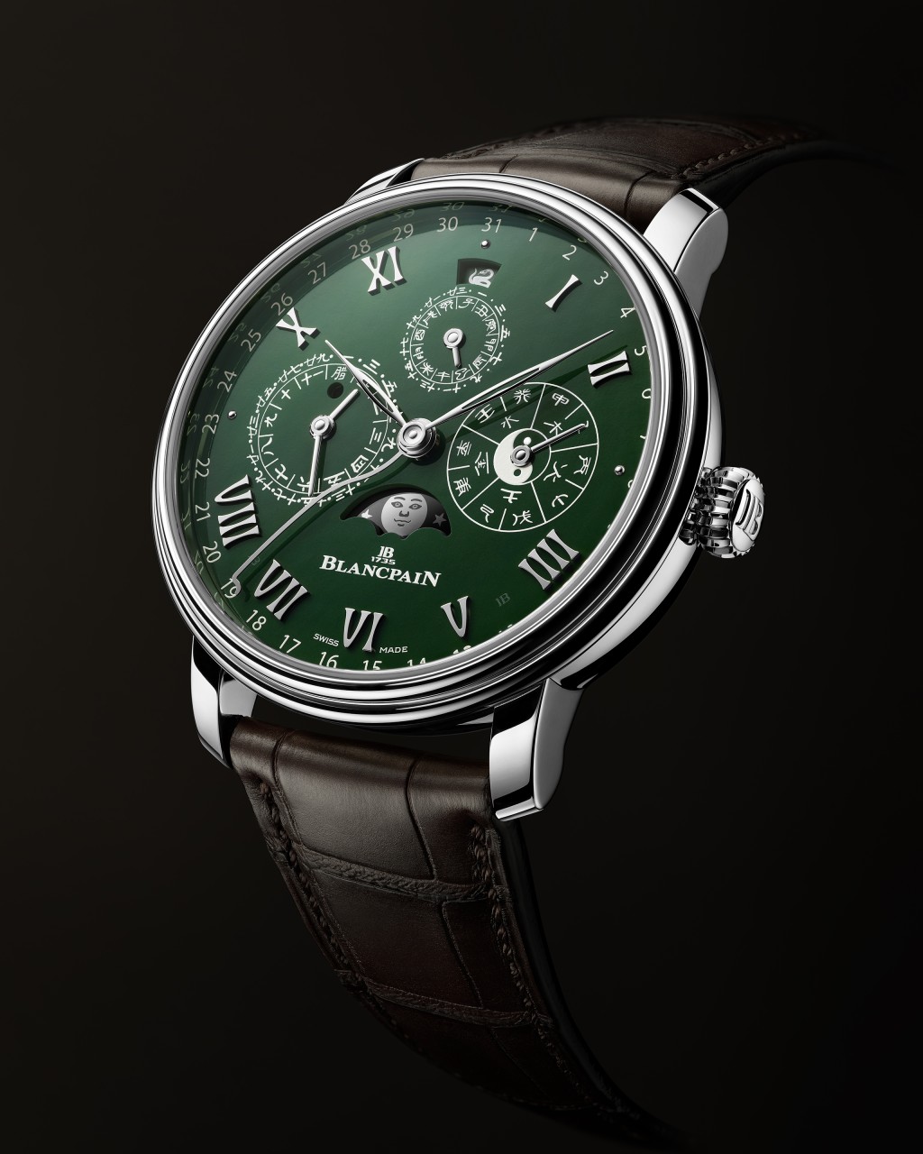 Blancpain Villeret Calendrier Chinois Traditionnel 2025，錶殼：45.2mm鉑金 機芯：3638自動 限量：50枚 售價：待詢。