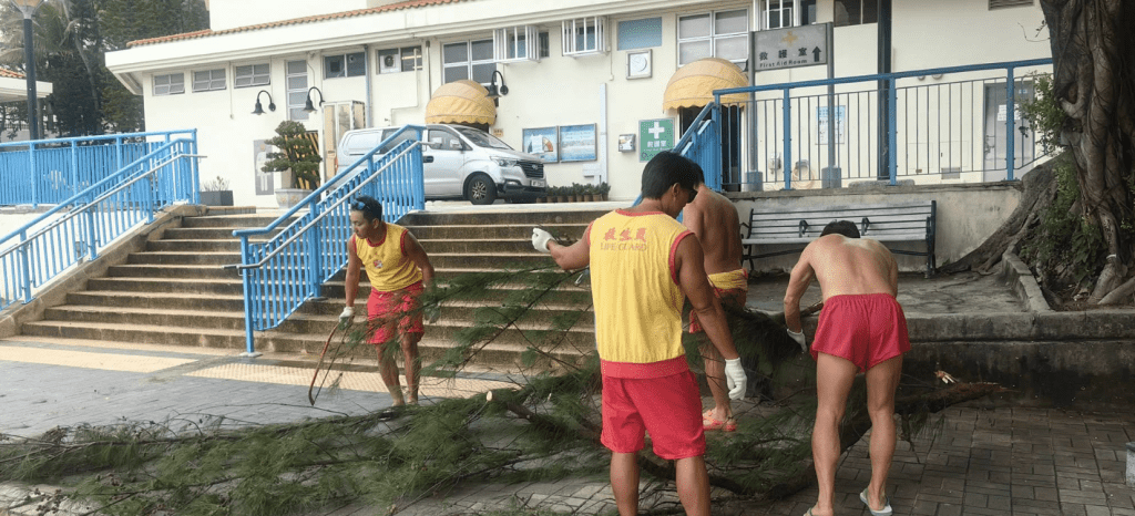 清水灣二灘遭颱風樺加沙重創。港九拯溺總會fb
