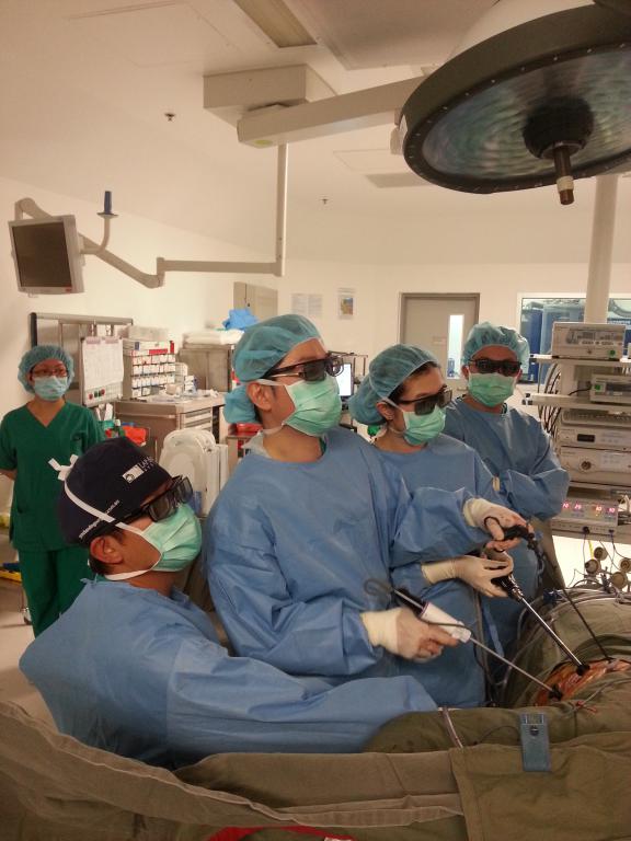 趙偉仁認為，外科醫生是大腦，而手術機械人將成為醫生的雙手和雙眼。 中大醫學院提供