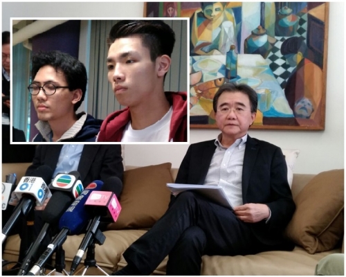 浸大校長錢大康指劉子頎及陳樂行(小圖)涉威嚇侮辱老師需暫時停學。