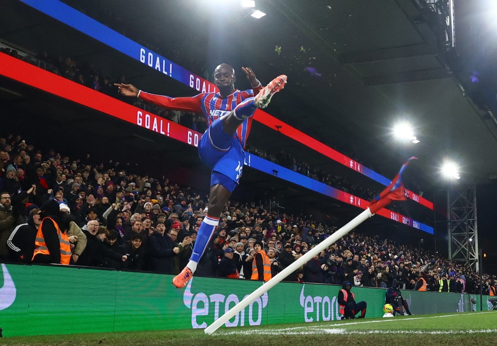 水晶宮憑桑馬迪達的入球打開紀錄。路透社