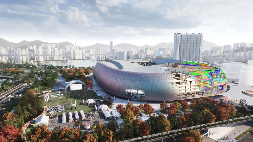 啟德體育園主場館BIM模型。甯漢豪網誌圖片