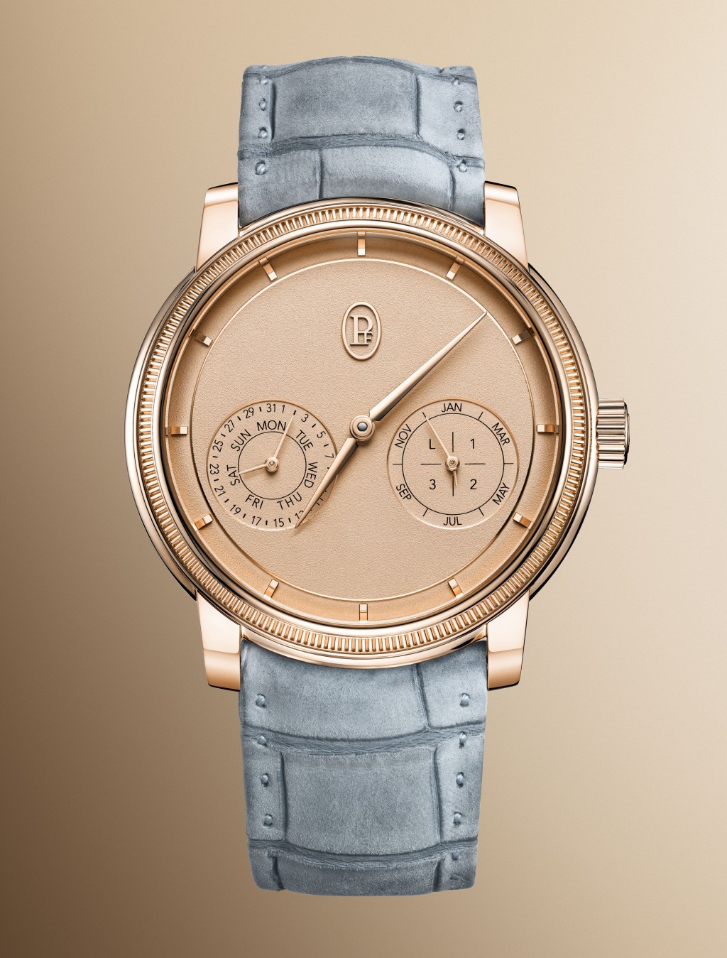 Parmigiani Toric Quantième Perpétuel,錶殼:40.6mm玫瑰金 / 機芯:PF733手上鏈 / 限量:50枚 / 售價:$747,000(玫瑰金)。 Parmigiani Toric Quantième Perpétuel,錶殼:40.6mm玫瑰金 / 機芯:PF733手上鏈 / 限量:50枚 / 售價:$747,000(玫瑰金)。