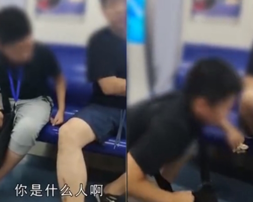 男子不肯拾起紙巾,最後由男子的兒子爬入座位底下將垃圾拾起。網圖