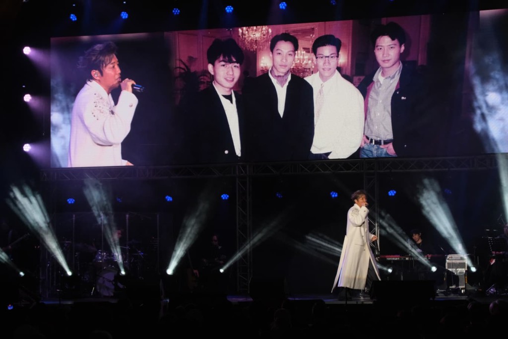 譚耀文與蘇永康、黎明。 譚耀文與蘇永康、黎明。