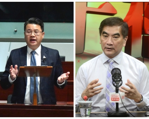 尹兆堅(左)及鍾國斌(右)。資料圖片