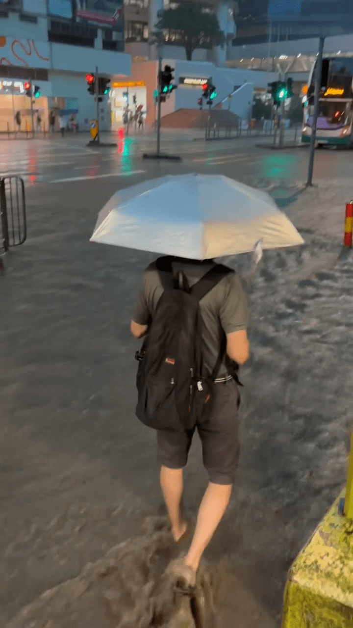 路人擔遮,強行涉水而行 路人擔遮,強行涉水而行