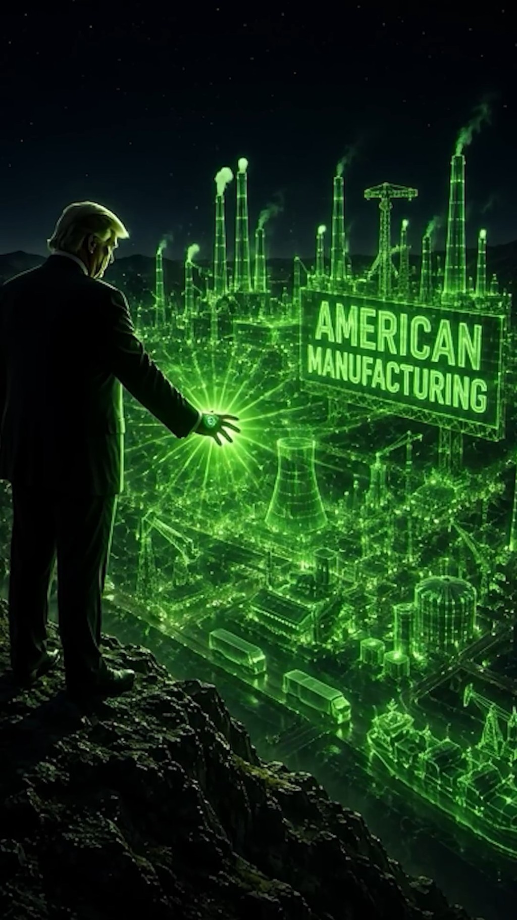 白宮發佈一段特朗普化身「綠燈俠」的AI影片。www.whitehouse.gov