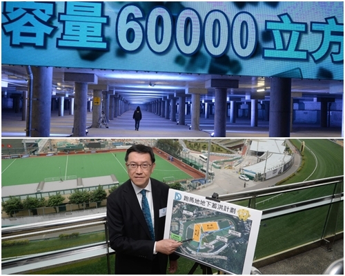 相等於24個標準游泳池的蓄洪池總容量達6萬立方米。