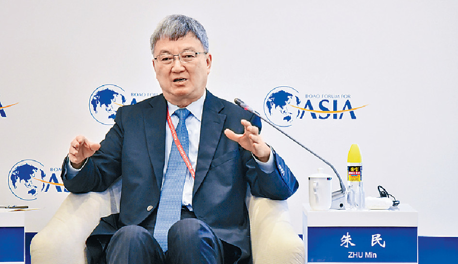 國際貨幣基金組織(IMF)前副總裁朱民。 國際貨幣基金組織(IMF)前副總裁朱民。